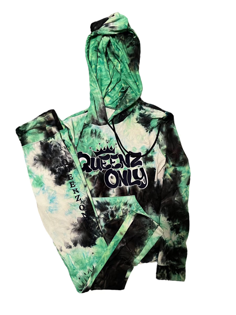 Queenz Only Tie-Dye Hoodie & Jogger Set