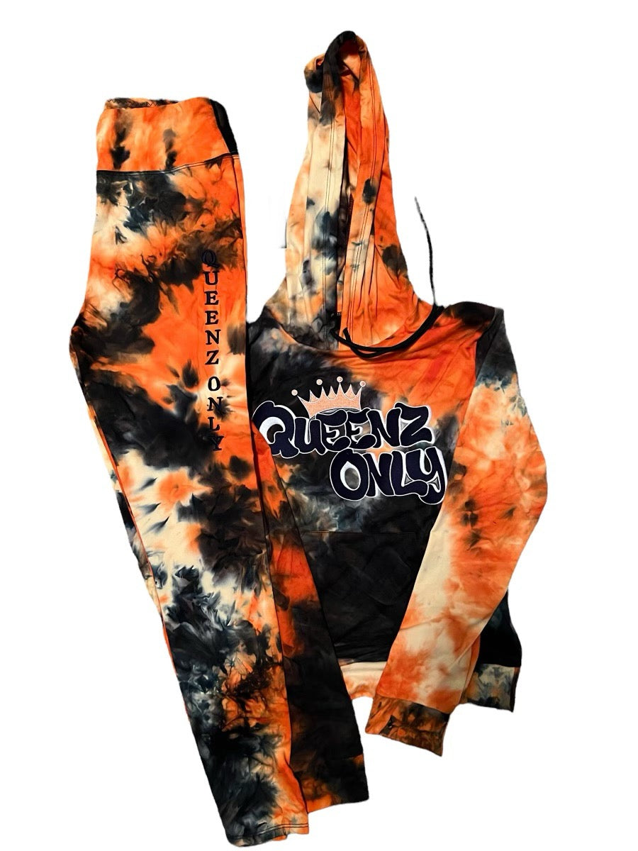Queenz Only Tie-Dye Hoodie & Jogger Set